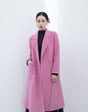Pink Double Sided Belted Long Overcoats - SHIMENG