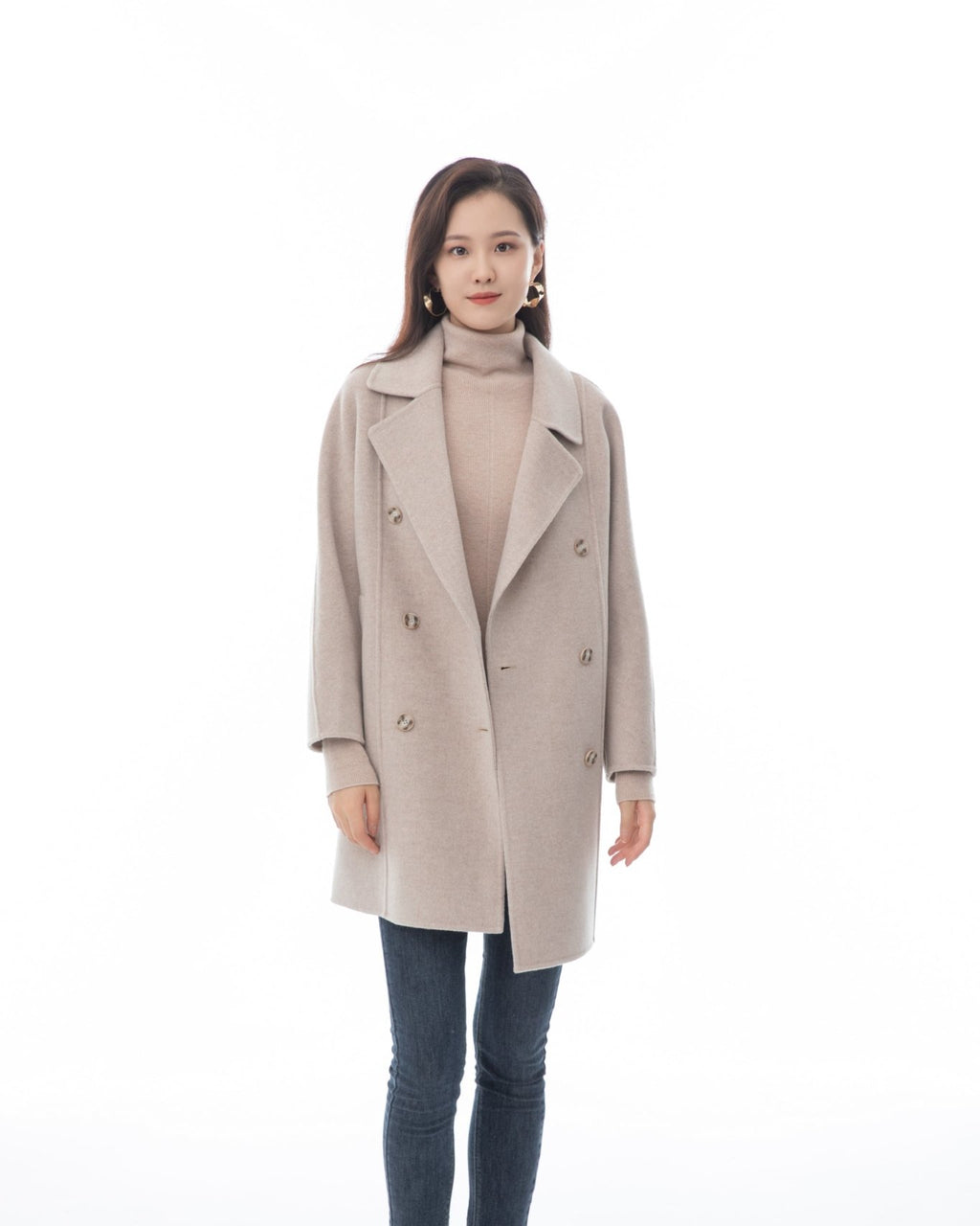 Short wool outlet trench coat
