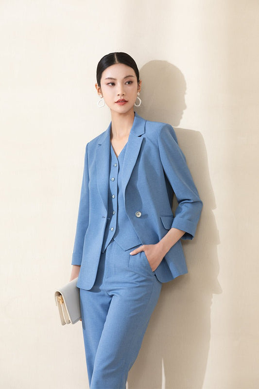 Sapphire Slim Suit Blazer - SHIMENG