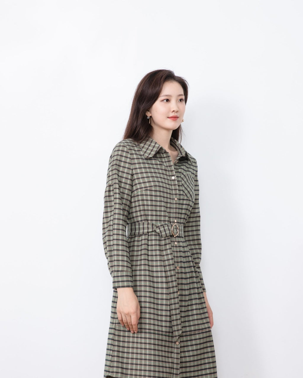 Vichy Check Shirt Dress - SHIMENG