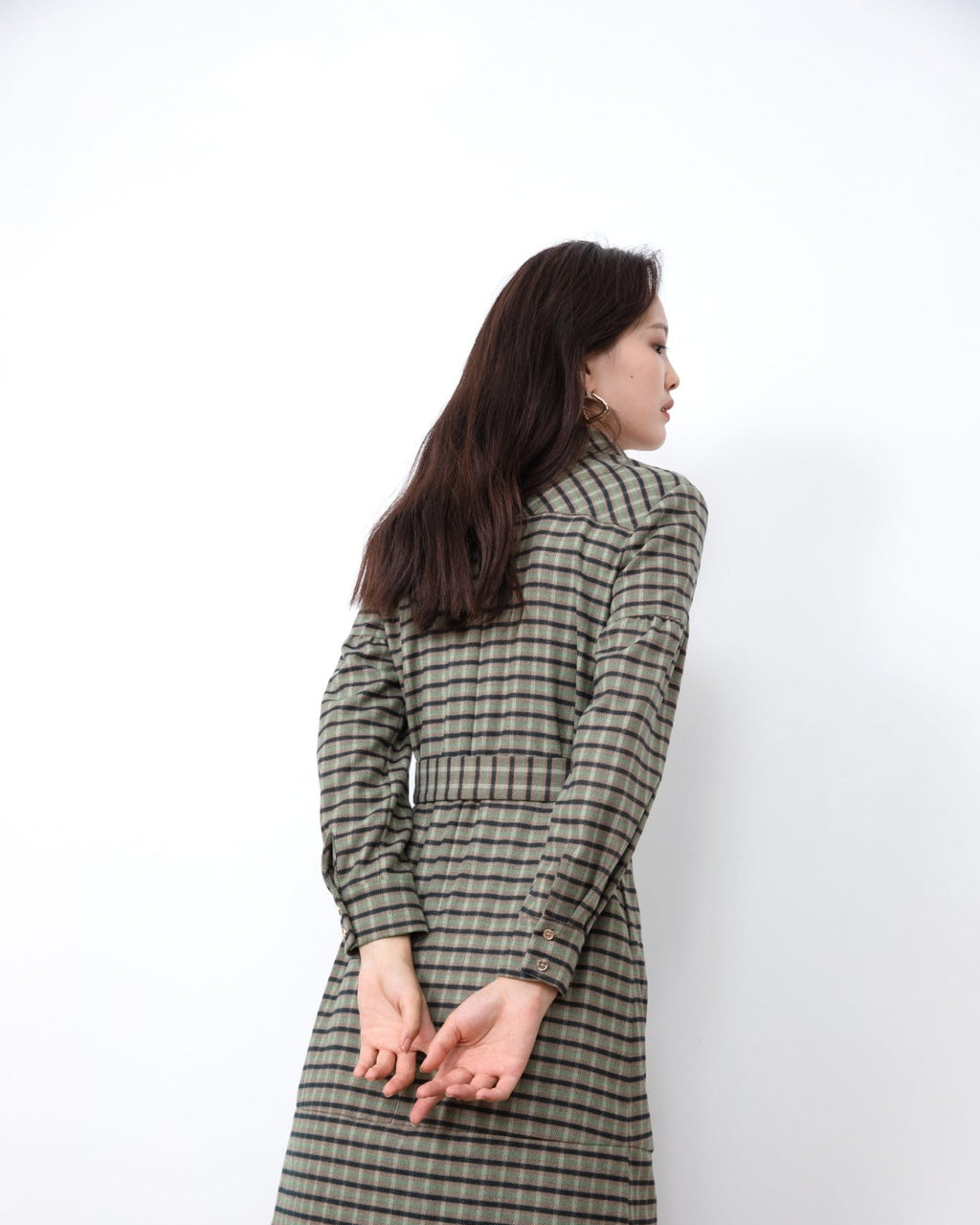 Vichy Check Shirt Dress - SHIMENG